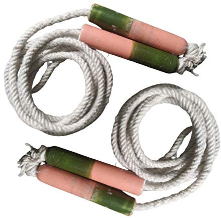 Kalindri Sports Skipping Rope Jump Skipping Rope for Men, Women, Weight Loss, Kids, Girls, Children, Adult - Best in Fitness, Sports, Exercise, Workout (Pack of 2, Cotton Heavy)