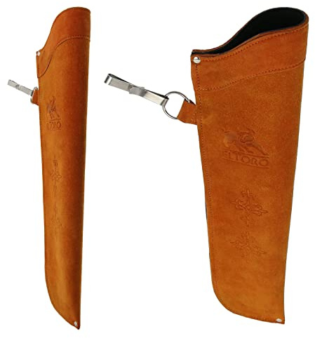 elToro Wild Colorz Side - Seitenköcher, aus hochwertigem robusten Wildleder, mit Gürtelclip, Top Zubehör für Pfeil und Bogen (Orange)