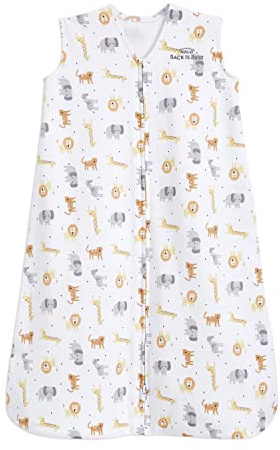 HALO Sleep Sleepsack Saco de Dormir de 0,5 TOG 100% algodón, Saco de Dormir para bebé recién Nacido, Unisex para niños y niñas, 0-6 Meses, Selva (4785)