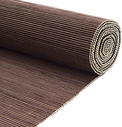 Bambusrollo Wetterfest Bambusrollo Blickdicht Praktisches Sonnenschutz und Sichtschutz Rollo für Balkon Fenster Terrasse Garten,C,60x120cm/24x47in