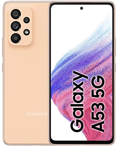 Samsung Galaxy A53 5G Mobile Phone SIM Free Android Smartphone 128 GB Peach