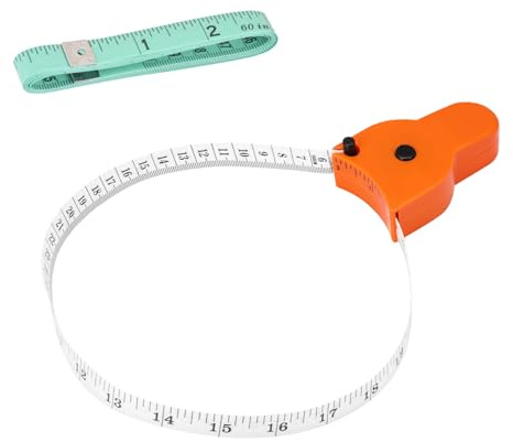 2 PCS Measuring Tape for Body, Automatic Telescopic Tape Measure for Body Measurement & Weight Loss, Accurate Tape Measure for Tailor, Sewing, Fitness, Handcrafts, Clothes(60inch (150cm)