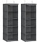 SONGMICS Organizer per armadio/guardaroba, set di 2, borsa sospesa per armadio/guardaroba, pieghevole, salvaspazio con ganci metallici, rinforzo in bambù, motivo lino, grigio RCH005G02