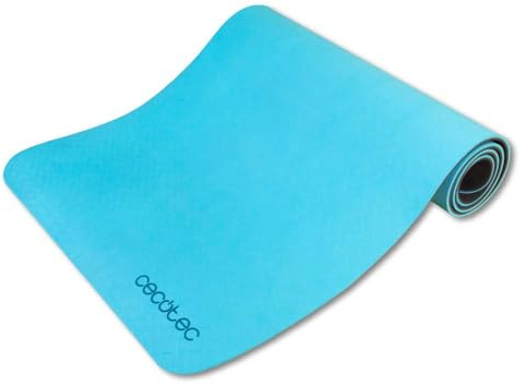 Cecotec Tappetino da yoga, Pilates, Fitness DrumFit Yoga Mat. Dimensioni 183 x 61 e 0,8 cm di spessore, Maniglia per il trasporto, Tessuto antiscivolo, Tessuto WavyTex, Materiale resistente TPE