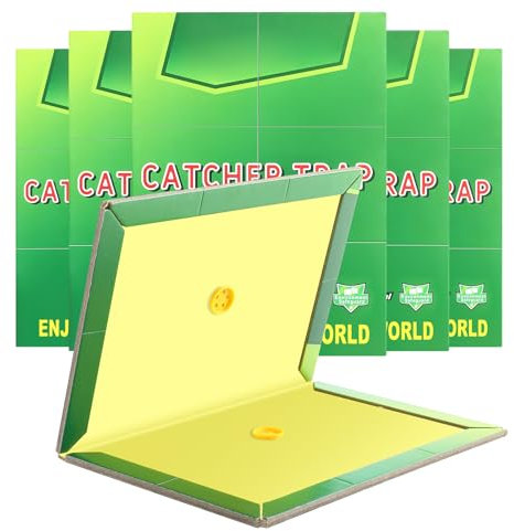 Sticky Traps Pest Sticky Traps Board - 5 Pack Extra Strong Multi-Use Sticky Traps in Indoor Outdoor Garage Garden (5 Pcs)