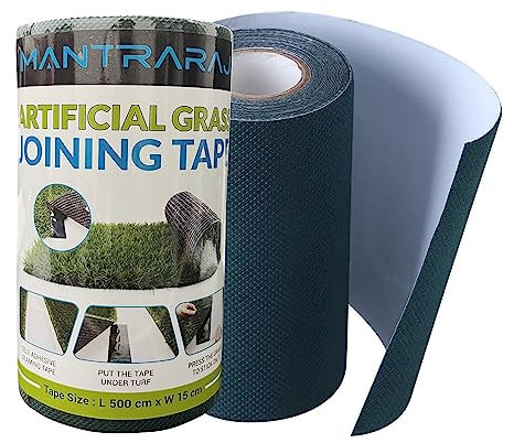 MantraRaj Artificial Grass Joint Seaming Tape 5 Metre Roll 15cm Wide Self Adhesive Joining Turf Tape Connecting Synthetic Lawn Carpet for Garden Outdoor