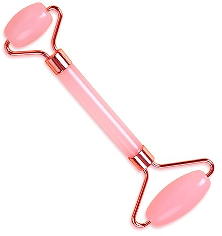 Gua Sha Tool Delicate Face Roller Pink Face Massager Roller for Women Face Eyes Neck Body Muscle Relaxing and Relieve Fine Lines and Wrinkles