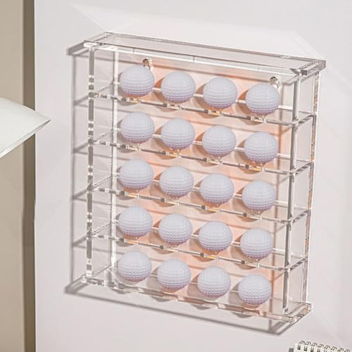 16 Golfball Clear Vitrine Schrank, Wand Montiert Acryl Golfball Display, Transparent Tischtennis Display Rack
