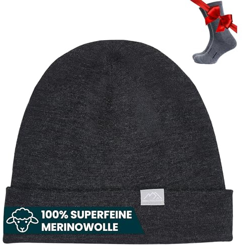 Merino.tech 100% Merino Mütze - Unisex Beanie Outdoor für Herren und Damen | Wärmend Merino Wolle Mütze, Extrem Weich, Feuchtigkeitsregulierend, Elastische Passform, Ganzjahres, für Alltag, Reise,