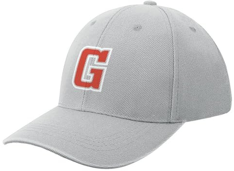 CIZIEOE Baseball Cap Letra G, G Inicial, Estilo Universitario, Gorra de béisbol roja, Gorras Personalizadas, Gorra de Pesca, Gorras para Mujer, Gorras para Hombre