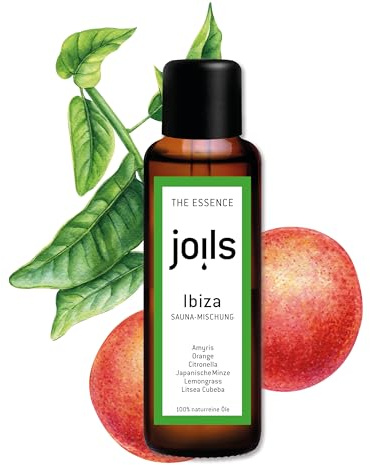 JOILS® Saunaaufguss IBIZA, 100% naturreines Öl für Ihre Sauna, ätherisches BIO-Saunaöl vom Familienbetrieb aus dem Schwarzwald (100 ml)