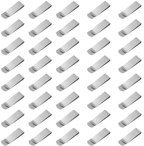 Keboyoe 40 Stück Geldklammer, Geldklammer Edelstahl, Geldklammern für Geldscheine Silber, Geldscheinklammer Edelstahl, Geldklammern Set für Bargeld Rechnungen Kreditkarte Dokumente Banknote