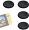 AzureRay Gommini Switch - Cappuccio di Ricambio per Joystick in Silicone con Protezione Thumbsticks, 3D Grips per Switch/Lite (4pz Bianco)​ (nero)