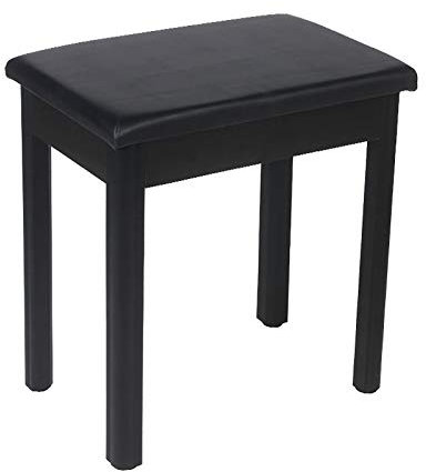 Klavierhocker aus Holz, Sitzbank für S-Nutzung, stabil & Design, leicht zu reinigender Keyboardstuhl, Massivholzrahmen, bequemer Klaviersitz für Musiker