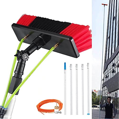 MNBVH 5-12 m Pole di Pulizia della Finestra, Spazzola telescopica alimentata con Acqua, Tetto per Il Giardino d'inverno, Pulizia fotovoltaico e Solare