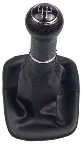 Schaltknauf Gang Kompatibel Mit VW Für Golf 2 3 4 Für Cabrio Für Polo 6N Für Passat 35i MT 5-Gang-Schalthebel Auto-Schalthebelkopf-Schaltadapter Auto-Schalthebel(Black)