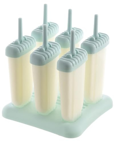 Alipis 6 piezas Molde para Helados DIY Plástico Creativo Reutilizable para Paletas Caseras Verano Azul