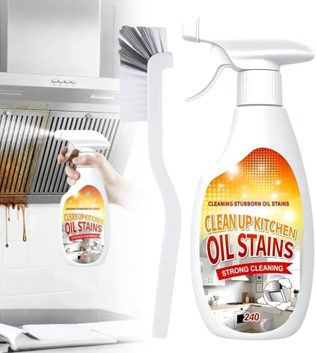 Heavy Grease Cleaner with Mild Formula & Quick Decomposition,Home Stain Cleaner,Heavy Duty Degreaser,Kitchen Strong Grill Multipurpose Oil Stain Remover, For Restaurant Cleaning Home Chefs (1)