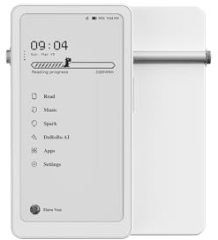 Durobo Krono – 6.13 Smart ePaper Focus Hub, 300 PPI 6G 128G Paper Tablet, with Smart Dial – an e-Reader, idea Keeper, and Audio Player All in one (White)