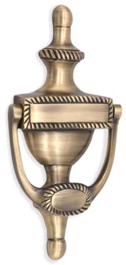 Infinity Decor Aldaba de puerta estilo georgiano de latón macizo de 150 mm, latón antiguo, aldaba de mano de alta calidad para muebles de puerta de entrada