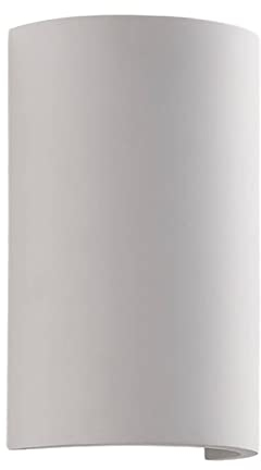 Wall Light 'Colja' dimmable (Modern) in White Made of Plaster/Clay for e.g. Living Room & Dining Room (1 Light Source, G9) from Lindby | Wall Lighting, Wall lamp