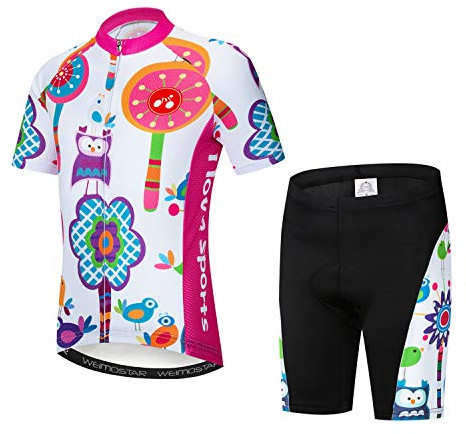 Barn cykling jersey set kläder pojkar flickor shorts dyna kostymer