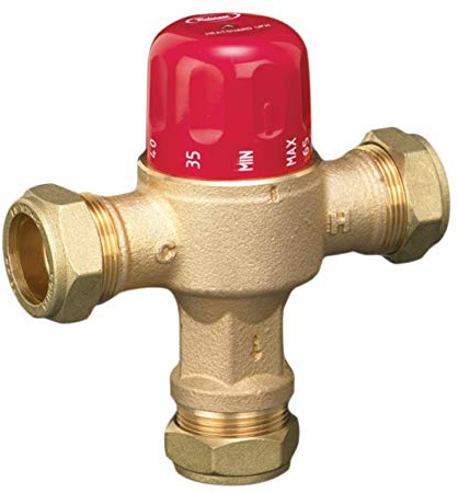 Kudos-Trading - Reliance Heatguard RWC 28mm Temperature Mixer Valve for Water underfloor Heating Kits 28mm Compression Fitting Thermostatic Mixing Valve for Domestic Hot Water.