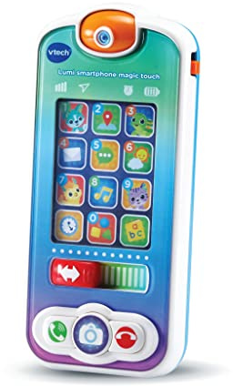 VTech - Lumi Smartphone Magic Touch – Jouet Téléphone Bébé / 1-3 Ans – Version FR