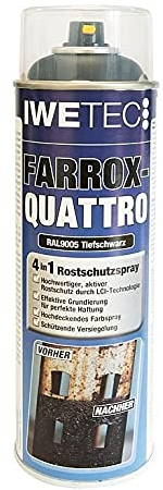 IWETEC Farrox Quattro Lackspray tiefschwarz Rostschutz 500 ml
