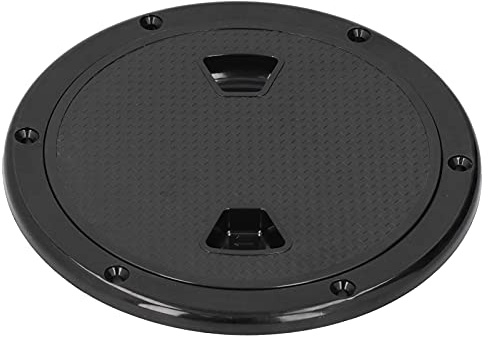 Trappe d'inspection, trappe d'accès de pont durable ronde en plastique noir de 6 pouces pour bateau pour la marine