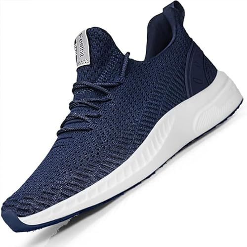 Feethit Baskets Homme Légères et Confortables Running Gym Bleu 42