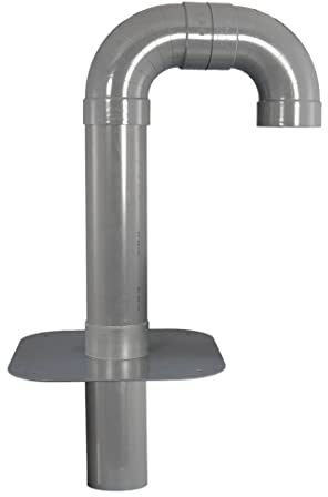 Flachdach-Kabeldurchführung Typ HS2, Schwanenhals, DN 70/75, Bitumenflansch | Dachdurchführung, Anschlussrohr unten, Für Kabel, Solar, Strom, Antenne