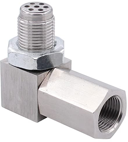 Doo Engy Lambdasonde Verlängerung M18x1,5 Lambda Eliminator Adapter Sauerstoffsensor Distanzstück Extender Lambdasonden Katalysator Edelstahl 90° Winkel für Auto LKW Fahrzeug