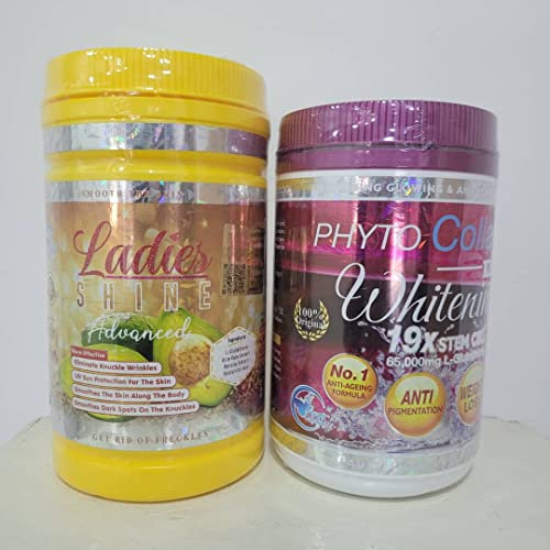 DUO PHYTOCOLLAGENE ET LADIES SHINE POUDRE DE COLLAGENE BLANCHISSANT GLUTATHION ECLAIRCISSANT