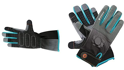 Gardena Rosenhandschuh 9/L: Gartenhandschuhe aus Aramidmaterial an Handfläche und Finger & Gerätehandschuh Größe 9/L: Handschuhe für alle Arbeiten mit Geräten, optimaler Grip