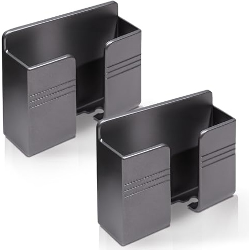 TiciKim 2 soportes de pared para teléfono móvil con adhesivo 3M, soporte de pared para cargador, mando a distancia, soporte de pared, soporte para teléfono móvil para cama, salón (gris)
