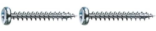 SPAX Universalschraube, 4,0 x 30 mm, 200 Stück, T-STAR plus, Halbrundkopf, Vollgewinde, 4CUT, WIROX A9J, blank verzinkt, 0201010400303 (Packung mit 2)