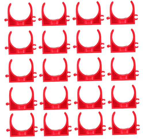 BESTonZON U Shape PVC Pipe Clamp Support Holder 100pcs Wire Tube Fixing Clips for Electrical and Plumbing Applications