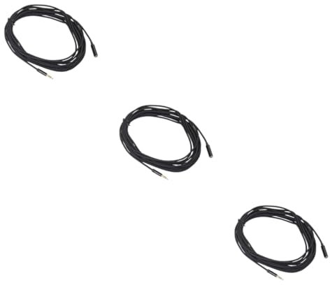 Gadpiparty 3pezzi Cavo di Prolunga per Cuffie Metri Compatibile con Dispositivi Audio Trasmissione Stereo di Alta qualità Nero