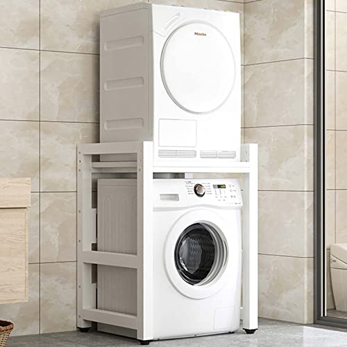 shelf organiser,Drum Washing Machine Cabinet Stackable Kit For Washer And Dryer Versatile Storage 300kg Load Capacity Ideal For Bathroom Kitchen Bal