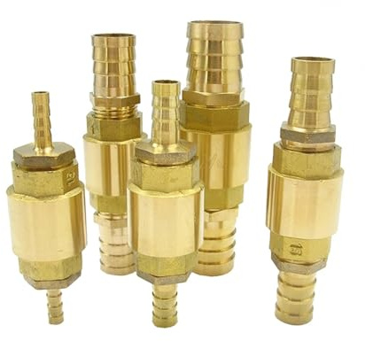 1 pièces 6 mm 8 mm 10 mm 12 mm 14 mm 16 mm 19 mm 25 mm 32 m tuyau cannelé en laiton ressort de levage vertical clapet anti-retour clapet anti-retour unidirectionnel for raccords de conduites d'eau acc