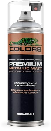 COLORS Sprühlack - 400ml Spraydose - Sprühfarbe für alle Oberflächen, Innen und Aussenbereich, Tolle Deckkraft | Metallic Silber Matt