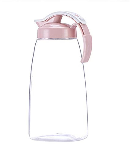 Jarra de Agua Jarra de agua de agua de plástico transparente duradero de tetera dura Jarra de Agua y Fruta(Rosado)