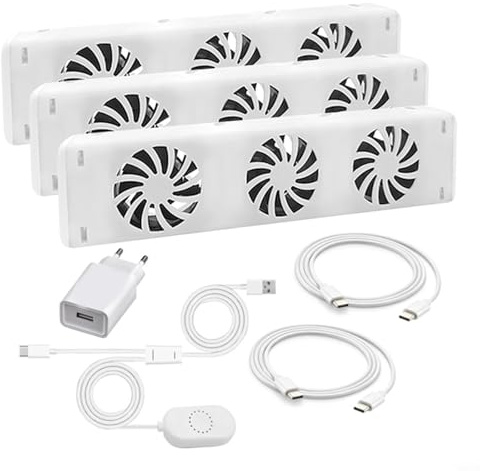 HpLive Ventilatore per termosifone, con 3 ventole migliorate, riscaldamento e risparmio energetico