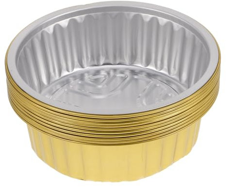 Amosfun 30pcs Foil Trays for Baking Cooking Trays for Oven Cake Tins Disposables BBQ Food Containers