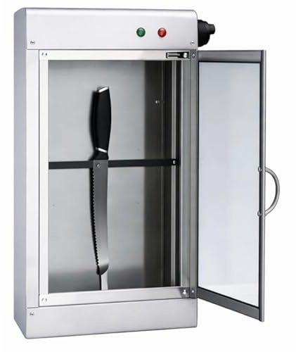 Stérilisateur UV Professionnel pour Couteaux - 10 à 12 Couteaux - Désinfection 99% - Support Magnétique - Inox