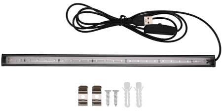 TOPINCN Barra Luminosa Nera, Barra Luminosa Nera a LED, Tubo a Strisce Luminosa Nera Multifunzionale USB per Camera da Letto con Accessori Inclusi, Facile da Montare