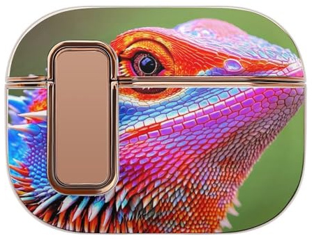 Bearded Dragon Cute Trendy Bluetooth Earbuds Protector Printed Wireless Earbud Case Covers Compatible with Airpods Pro 2