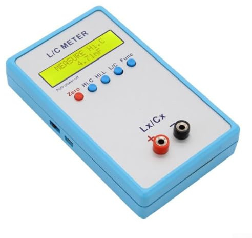 Shophubio Misuratore LC portatile per la misurazione di condensatori e induttori, tester LCD digitale LC-200A, intervallo di capacità 1pF-100mF, risoluzione 0,001uH, USB e AA