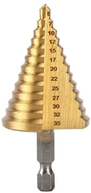 Metal drill bit Titanium Plate Pagoda Drill Hexagonal Straight Groove Step Bit